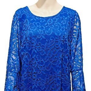 Alfani Women's Plus Size (18W) Lace Sheath Dress, Bell-Sleeves, Plus Size, New!!